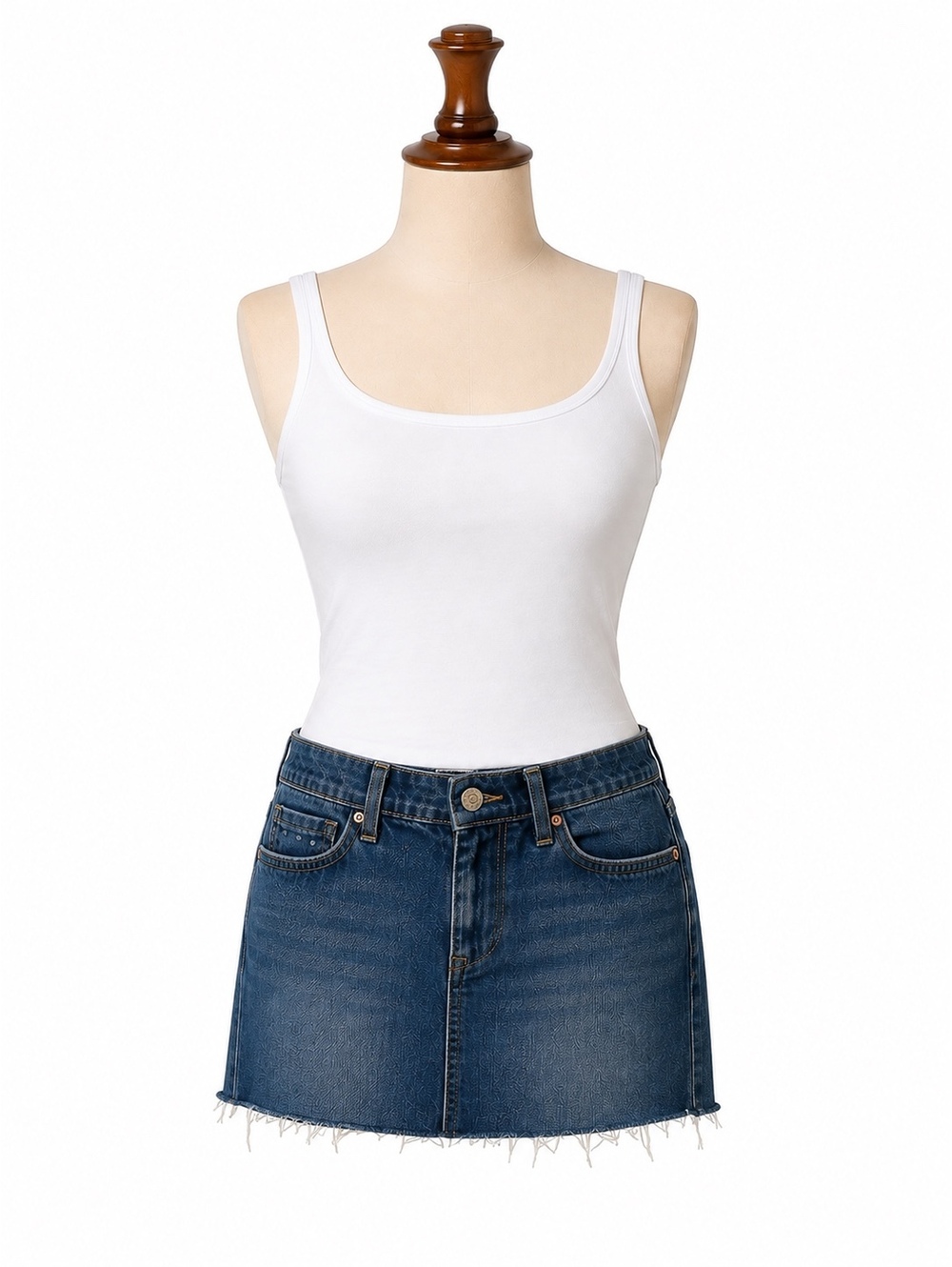 Old Navy Vintage 90s Y2K Denim Mini Skirt Size 8 100% Cotton